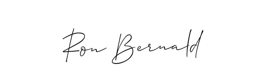 How to make Ron Bernald name signature. Use Allison_Script style for creating short signs online. This is the latest handwritten sign. Ron Bernald signature style 2 images and pictures png