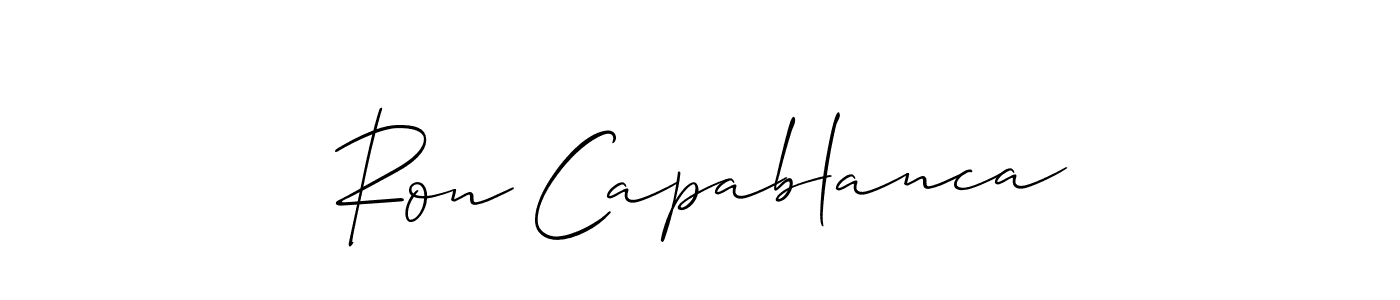 Best and Professional Signature Style for Ron Capablanca. Allison_Script Best Signature Style Collection. Ron Capablanca signature style 2 images and pictures png