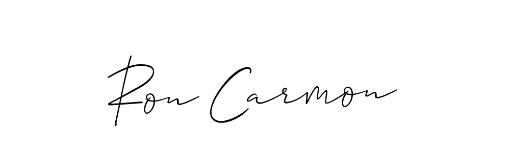 Use a signature maker to create a handwritten signature online. With this signature software, you can design (Allison_Script) your own signature for name Ron Carmon. Ron Carmon signature style 2 images and pictures png