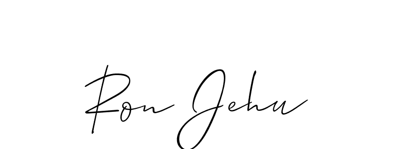 Use a signature maker to create a handwritten signature online. With this signature software, you can design (Allison_Script) your own signature for name Ron Jehu. Ron Jehu signature style 2 images and pictures png