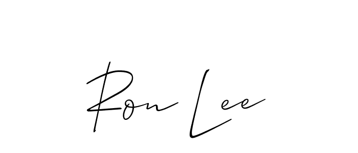 How to make Ron Lee signature? Allison_Script is a professional autograph style. Create handwritten signature for Ron Lee name. Ron Lee signature style 2 images and pictures png