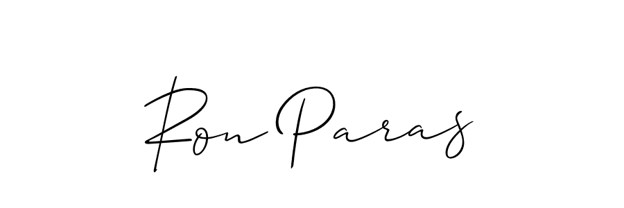 Create a beautiful signature design for name Ron Paras. With this signature (Allison_Script) fonts, you can make a handwritten signature for free. Ron Paras signature style 2 images and pictures png