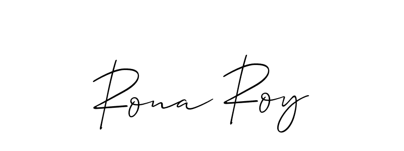 Similarly Allison_Script is the best handwritten signature design. Signature creator online .You can use it as an online autograph creator for name Rona Roy. Rona Roy signature style 2 images and pictures png