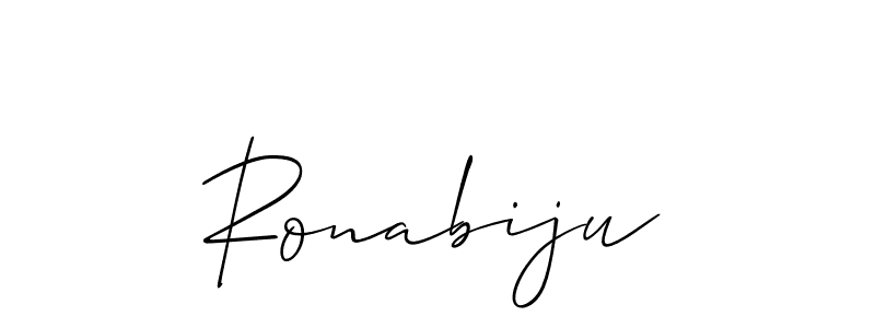 Once you've used our free online signature maker to create your best signature Allison_Script style, it's time to enjoy all of the benefits that Ronabiju name signing documents. Ronabiju signature style 2 images and pictures png