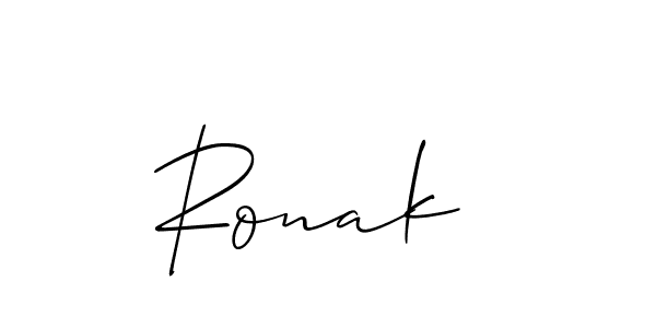Best and Professional Signature Style for Ronak . Allison_Script Best Signature Style Collection. Ronak  signature style 2 images and pictures png