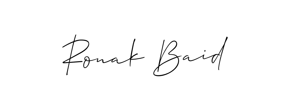 Best and Professional Signature Style for Ronak Baid. Allison_Script Best Signature Style Collection. Ronak Baid signature style 2 images and pictures png
