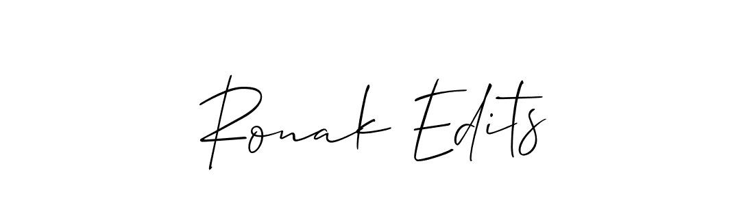 This is the best signature style for the Ronak Edits name. Also you like these signature font (Allison_Script). Mix name signature. Ronak Edits signature style 2 images and pictures png