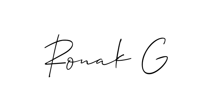 Once you've used our free online signature maker to create your best signature Allison_Script style, it's time to enjoy all of the benefits that Ronak G name signing documents. Ronak G signature style 2 images and pictures png