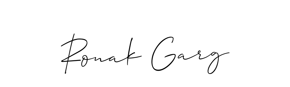 How to Draw Ronak Garg signature style? Allison_Script is a latest design signature styles for name Ronak Garg. Ronak Garg signature style 2 images and pictures png