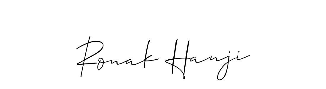 Ronak Hanji stylish signature style. Best Handwritten Sign (Allison_Script) for my name. Handwritten Signature Collection Ideas for my name Ronak Hanji. Ronak Hanji signature style 2 images and pictures png