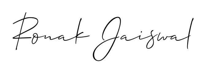 A stylish, flowing autograph style designed for name Ronak Jaiswal using Allison_Script typography. Perfect for digital creative projects. Ronak Jaiswal signature style 2 images and pictures png