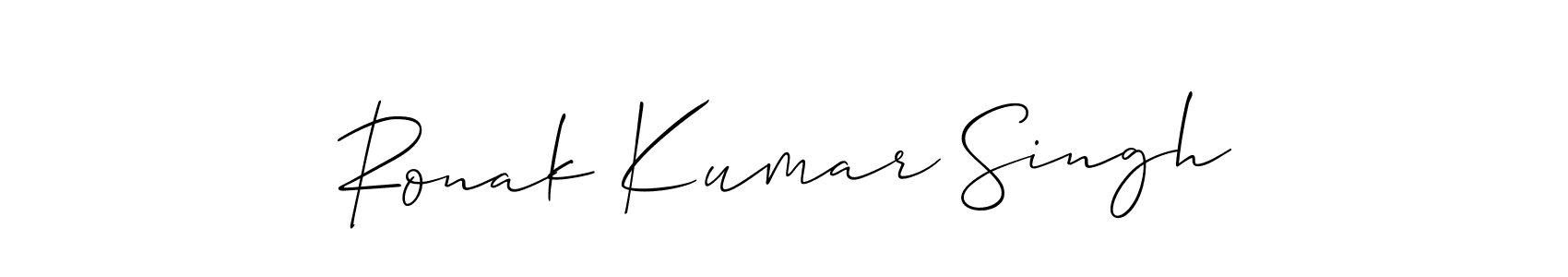How to make Ronak Kumar Singh signature? Allison_Script is a professional autograph style. Create handwritten signature for Ronak Kumar Singh name. Ronak Kumar Singh signature style 2 images and pictures png