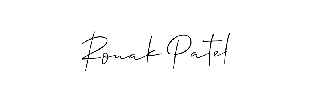How to make Ronak Patel signature? Allison_Script is a professional autograph style. Create handwritten signature for Ronak Patel name. Ronak Patel signature style 2 images and pictures png