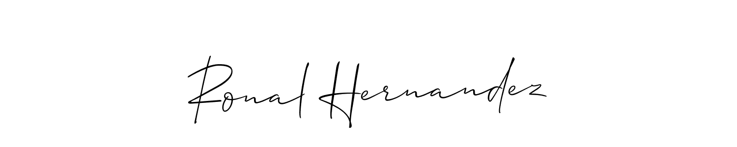 You should practise on your own different ways (Allison_Script) to write your name (Ronal Hernandez) in signature. don't let someone else do it for you. Ronal Hernandez signature style 2 images and pictures png