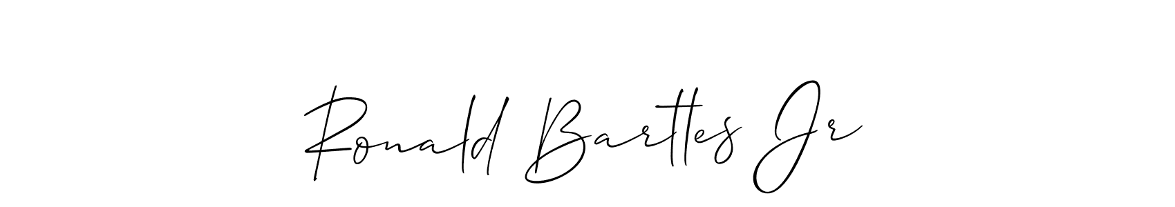 How to Draw Ronald Bartles Jr signature style? Allison_Script is a latest design signature styles for name Ronald Bartles Jr. Ronald Bartles Jr signature style 2 images and pictures png