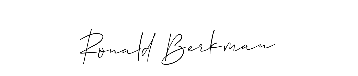 How to make Ronald Berkman name signature. Use Allison_Script style for creating short signs online. This is the latest handwritten sign. Ronald Berkman signature style 2 images and pictures png