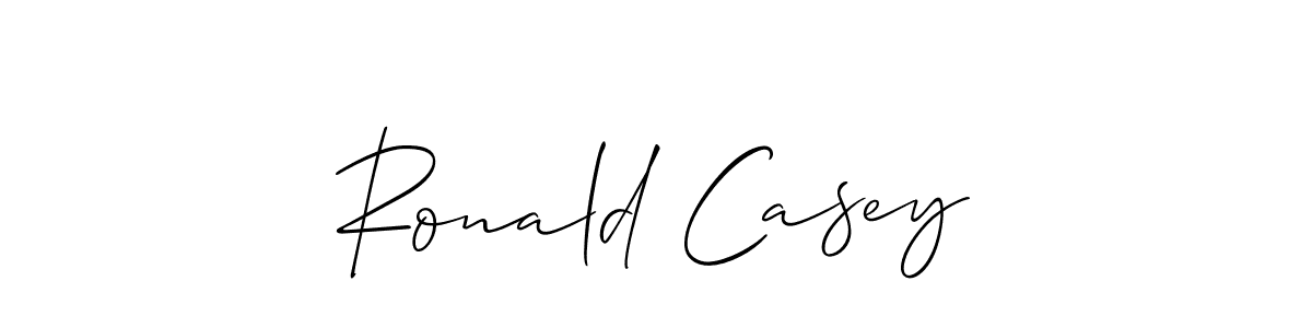 The best way (Allison_Script) to make a short signature is to pick only two or three words in your name. The name Ronald Casey include a total of six letters. For converting this name. Ronald Casey signature style 2 images and pictures png