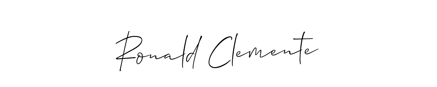 Design your own signature with our free online signature maker. With this signature software, you can create a handwritten (Allison_Script) signature for name Ronald Clemente. Ronald Clemente signature style 2 images and pictures png