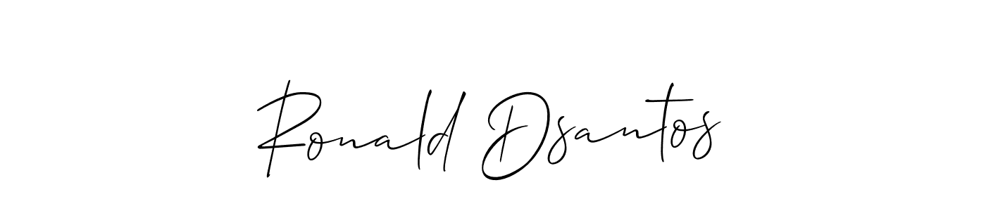 Ronald Dsantos stylish signature style. Best Handwritten Sign (Allison_Script) for my name. Handwritten Signature Collection Ideas for my name Ronald Dsantos. Ronald Dsantos signature style 2 images and pictures png