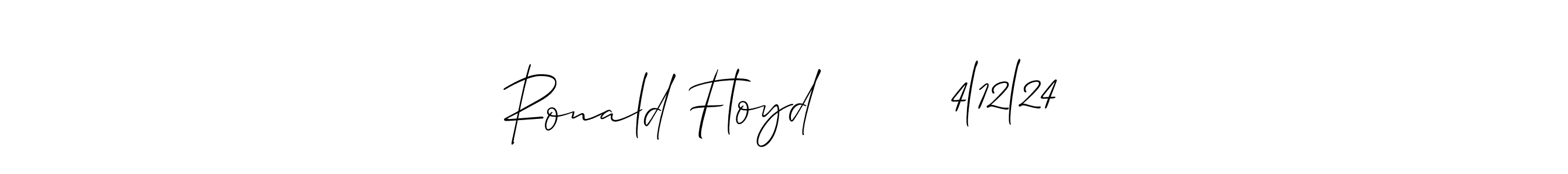 Use a signature maker to create a handwritten signature online. With this signature software, you can design (Allison_Script) your own signature for name Ronald Floyd        4l12l24. Ronald Floyd        4l12l24 signature style 2 images and pictures png