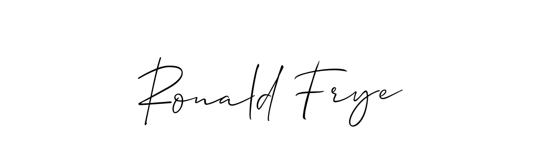 Similarly Allison_Script is the best handwritten signature design. Signature creator online .You can use it as an online autograph creator for name Ronald Frye. Ronald Frye signature style 2 images and pictures png