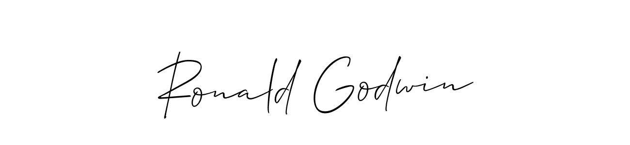 Make a beautiful signature design for name Ronald Godwin. With this signature (Allison_Script) style, you can create a handwritten signature for free. Ronald Godwin signature style 2 images and pictures png