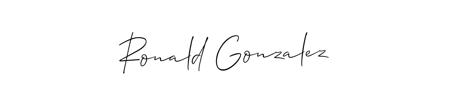 if you are searching for the best signature style for your name Ronald Gonzalez. so please give up your signature search. here we have designed multiple signature styles  using Allison_Script. Ronald Gonzalez signature style 2 images and pictures png