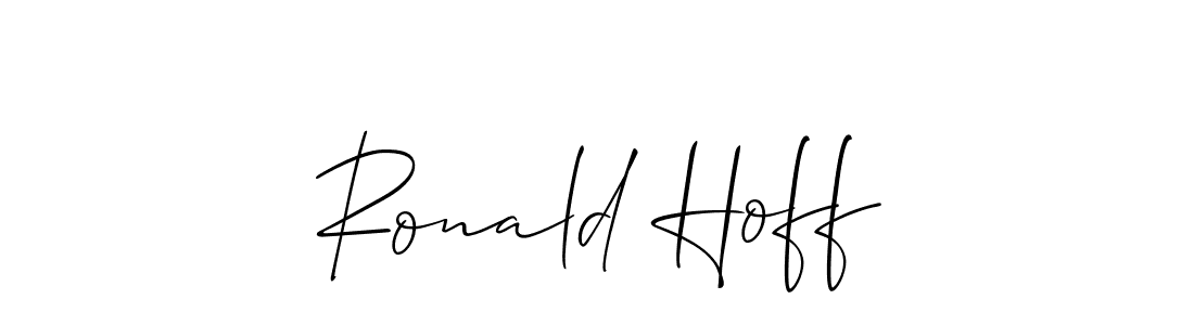 How to make Ronald Hoff signature? Allison_Script is a professional autograph style. Create handwritten signature for Ronald Hoff name. Ronald Hoff signature style 2 images and pictures png