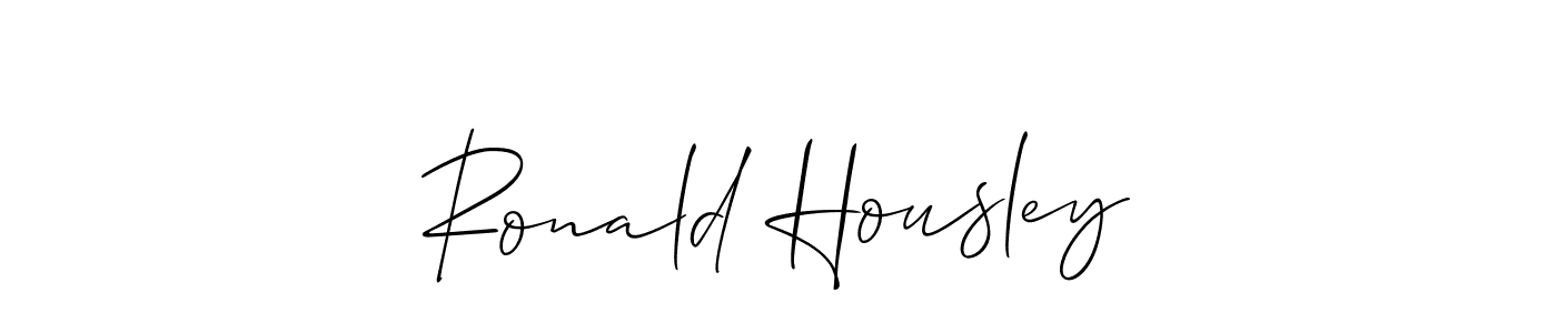 Create a beautiful signature design for name Ronald Housley. With this signature (Allison_Script) fonts, you can make a handwritten signature for free. Ronald Housley signature style 2 images and pictures png