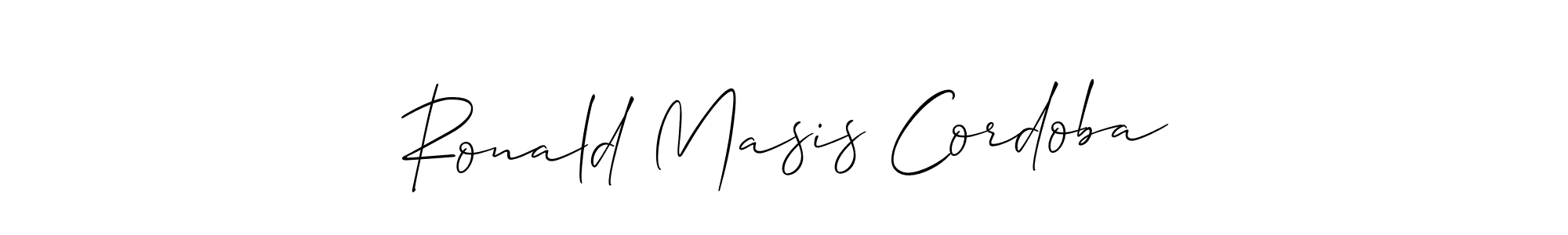 Make a beautiful signature design for name Ronald Masis Cordoba. Use this online signature maker to create a handwritten signature for free. Ronald Masis Cordoba signature style 2 images and pictures png