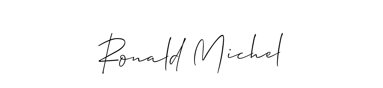 Also You can easily find your signature by using the search form. We will create Ronald Michel name handwritten signature images for you free of cost using Allison_Script sign style. Ronald Michel signature style 2 images and pictures png