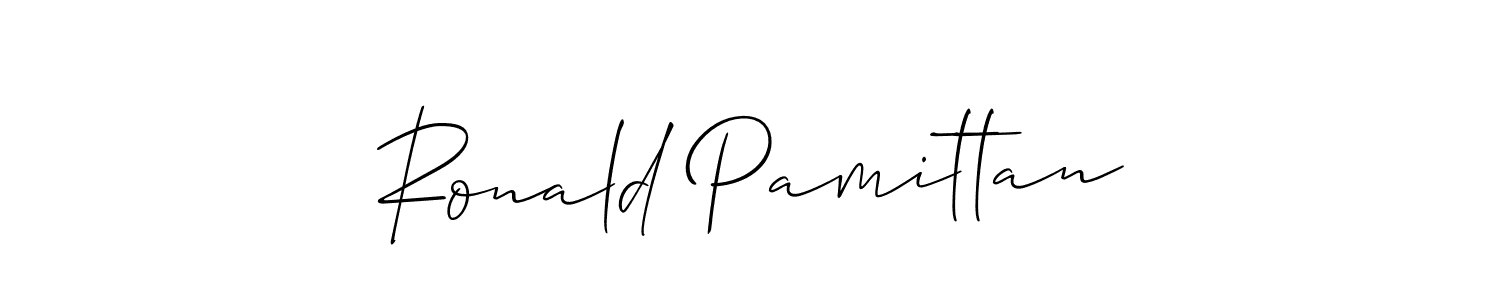 You can use this online signature creator to create a handwritten signature for the name Ronald Pamittan. This is the best online autograph maker. Ronald Pamittan signature style 2 images and pictures png