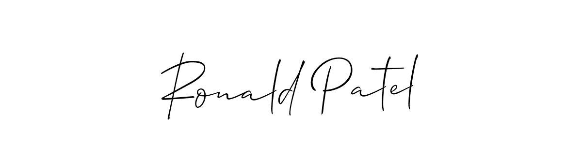 It looks lik you need a new signature style for name Ronald Patel. Design unique handwritten (Allison_Script) signature with our free signature maker in just a few clicks. Ronald Patel signature style 2 images and pictures png