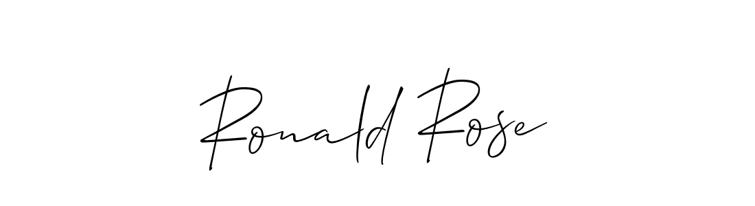 Create a beautiful signature design for name Ronald Rose. With this signature (Allison_Script) fonts, you can make a handwritten signature for free. Ronald Rose signature style 2 images and pictures png