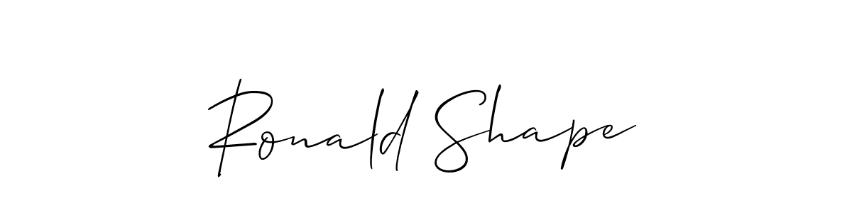 It looks lik you need a new signature style for name Ronald Shape. Design unique handwritten (Allison_Script) signature with our free signature maker in just a few clicks. Ronald Shape signature style 2 images and pictures png