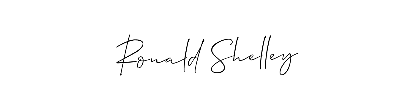 Make a beautiful signature design for name Ronald Shelley. With this signature (Allison_Script) style, you can create a handwritten signature for free. Ronald Shelley signature style 2 images and pictures png