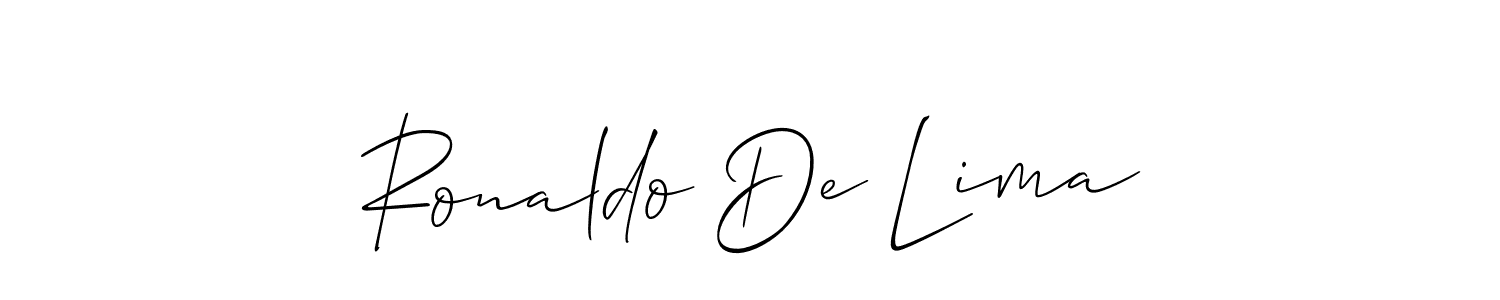 Allison_Script is a professional signature style that is perfect for those who want to add a touch of class to their signature. It is also a great choice for those who want to make their signature more unique. Get Ronaldo De Lima name to fancy signature for free. Ronaldo De Lima signature style 2 images and pictures png