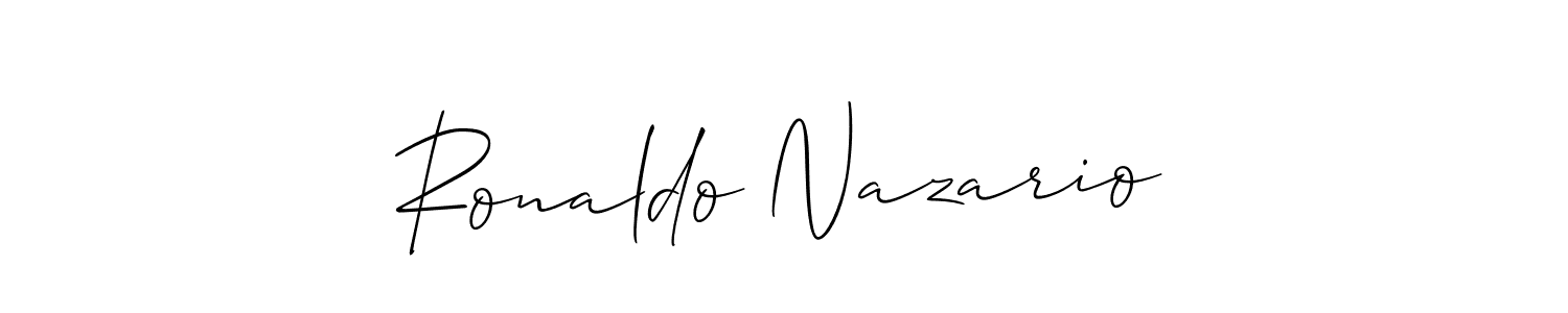 You should practise on your own different ways (Allison_Script) to write your name (Ronaldo Nazario) in signature. don't let someone else do it for you. Ronaldo Nazario signature style 2 images and pictures png