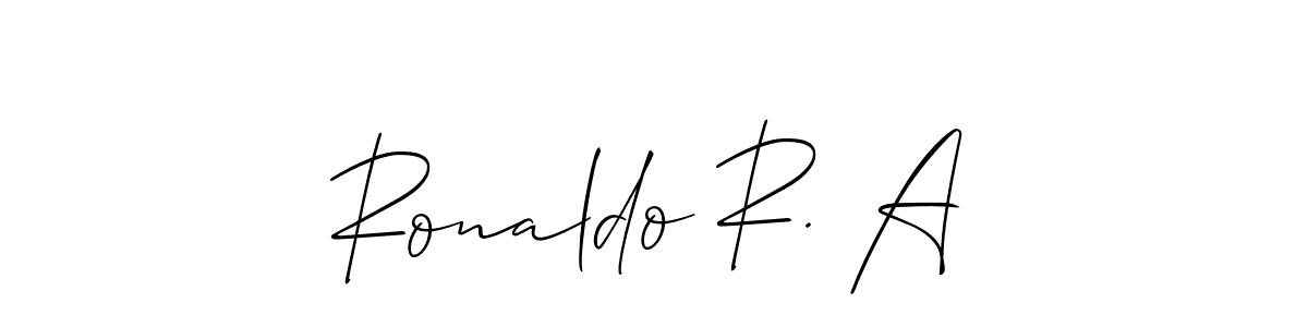 This is the best signature style for the Ronaldo R. A name. Also you like these signature font (Allison_Script). Mix name signature. Ronaldo R. A signature style 2 images and pictures png