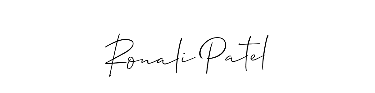How to Draw Ronali Patel signature style? Allison_Script is a latest design signature styles for name Ronali Patel. Ronali Patel signature style 2 images and pictures png