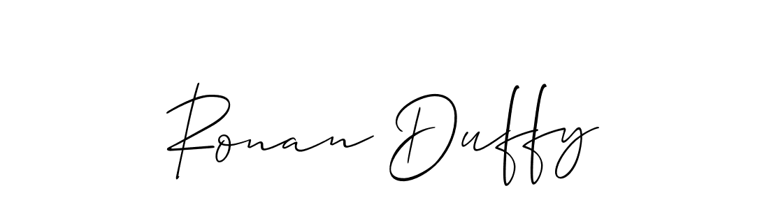 Allison_Script is a professional signature style that is perfect for those who want to add a touch of class to their signature. It is also a great choice for those who want to make their signature more unique. Get Ronan Duffy name to fancy signature for free. Ronan Duffy signature style 2 images and pictures png