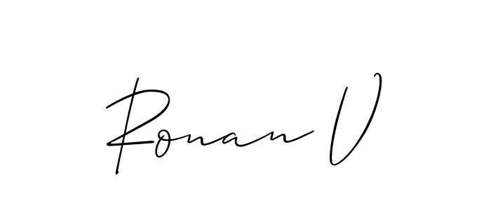 Make a beautiful signature design for name Ronan V. Use this online signature maker to create a handwritten signature for free. Ronan V signature style 2 images and pictures png