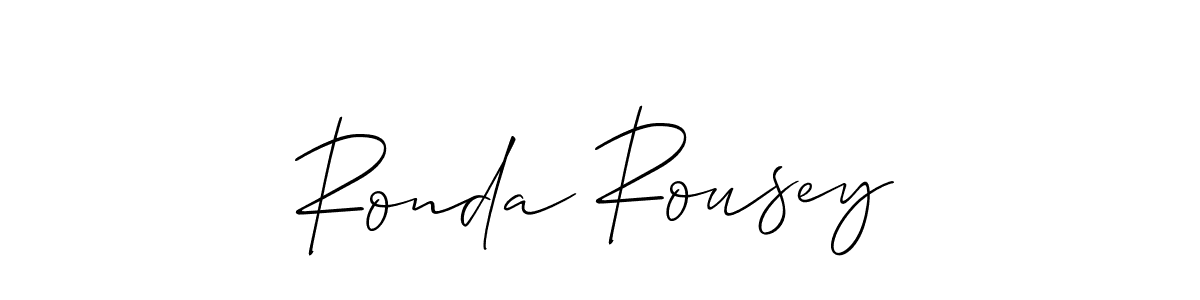 Design your own signature with our free online signature maker. With this signature software, you can create a handwritten (Allison_Script) signature for name Ronda Rousey. Ronda Rousey signature style 2 images and pictures png