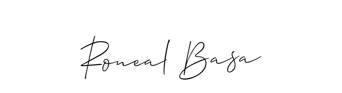 The best way (Allison_Script) to make a short signature is to pick only two or three words in your name. The name Roneal Basa include a total of six letters. For converting this name. Roneal Basa signature style 2 images and pictures png
