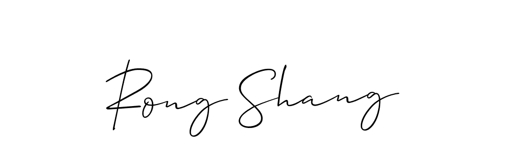 Make a beautiful signature design for name Rong Shang. With this signature (Allison_Script) style, you can create a handwritten signature for free. Rong Shang signature style 2 images and pictures png