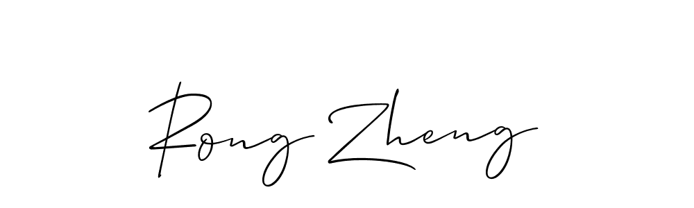 It looks lik you need a new signature style for name Rong Zheng. Design unique handwritten (Allison_Script) signature with our free signature maker in just a few clicks. Rong Zheng signature style 2 images and pictures png