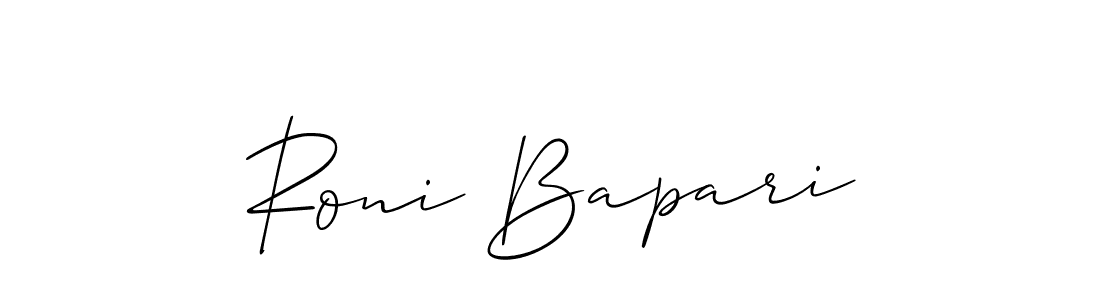 Make a beautiful signature design for name Roni Bapari. Use this online signature maker to create a handwritten signature for free. Roni Bapari signature style 2 images and pictures png
