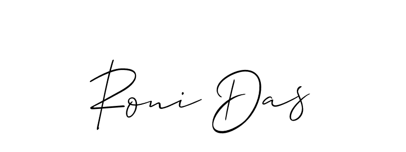 Design your own signature with our free online signature maker. With this signature software, you can create a handwritten (Allison_Script) signature for name Roni Das. Roni Das signature style 2 images and pictures png