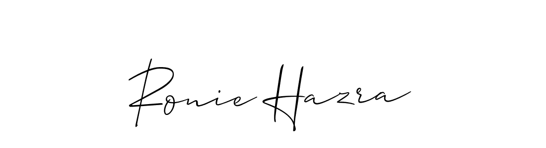 Design your own signature with our free online signature maker. With this signature software, you can create a handwritten (Allison_Script) signature for name Ronie Hazra. Ronie Hazra signature style 2 images and pictures png