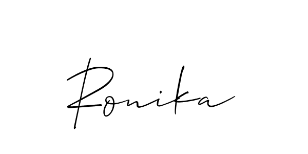 Best and Professional Signature Style for Ronika. Allison_Script Best Signature Style Collection. Ronika signature style 2 images and pictures png